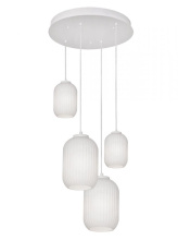 AFX Lighting, Inc. (Canada) CALP99WHRND4 - Callie 4 Light Round Pendant,120V,White