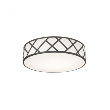 AFX Lighting, Inc. (Canada) HVNF17MBBK - Haven 17'' Med Base Flush Mount - BK w/ WH