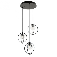 AFX Lighting, Inc. (Canada) JAMP12MBBKRND3 - Jamie Three Mini-Pendant Medium Base120V