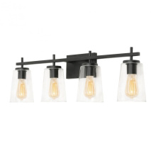 AFX Lighting, Inc. (Canada) JNNV3309MBBK - JOANNA VANITY MEDIUM BASE; BLACK; CLEAR GLASS