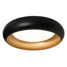 AFX Lighting, Inc. (Canada) KYCF15LAJD1BK - Kayce 15'' Flush Mount LED 26W 120V,5 CCT, BK/GD