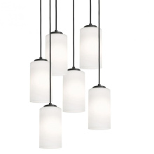 AFX Lighting, Inc. (Canada) LEOP04MBBKRND6 - Leo 24'' 6 Light Round Pendant - BK