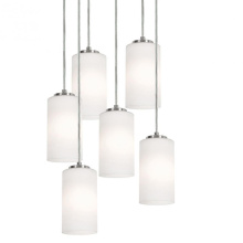 AFX Lighting, Inc. (Canada) LEOP04MBSNRND6 - Leo 24'' 6 Light Round Pendant - SN
