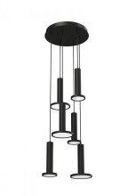 AFX Lighting, Inc. (Canada) LNAP99L30D1BKRND6 - Luna 6 Light LED Round Pendant,120V,3000K,Black