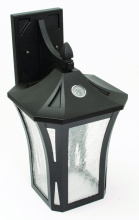 AFX Lighting, Inc. (Canada) SATW091508L30ENBK - Stratford - Wall Sconce - Black Finish - Clear Crackle Glass