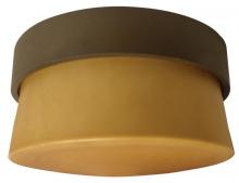 AFX Lighting, Inc. (Canada) ARMF1F13RBECT - One Light Oil Rubbed Bronze Tea Stained Glass Drum Shade Flush Mount