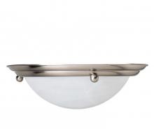 AFX Lighting, Inc. (Canada) HF6213BNSCT - Two Light Brushed Nickel White Swirl Glass Bowl Flush Mount