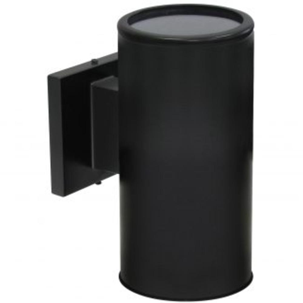 Avista Cylinder Outdoor Wall Sconce Black -Round 9&#34;