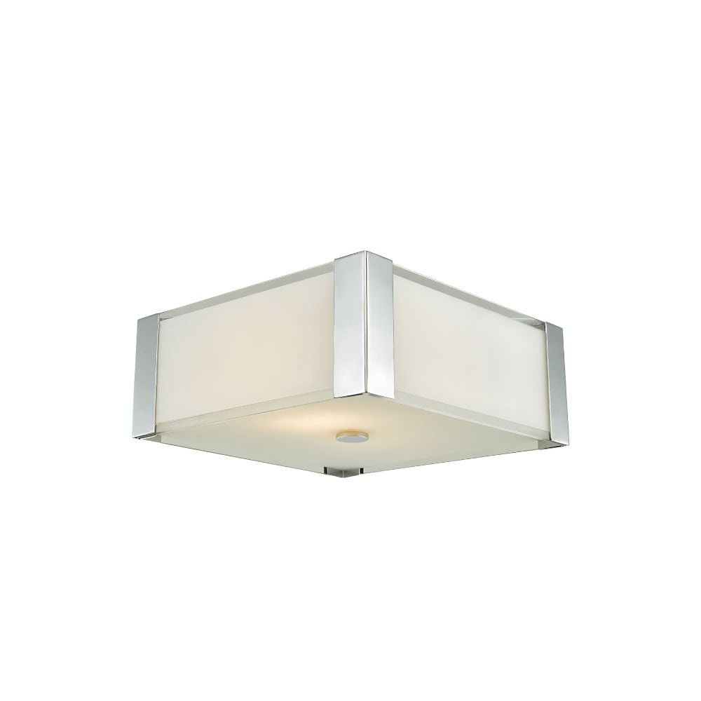 Avista Urban Flush Mount Square 2-Light Brushed Nickel