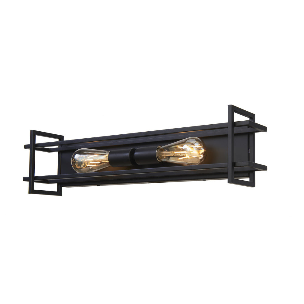Avista Korson 24&#34; 2- Light Black Vanity Wall Light
