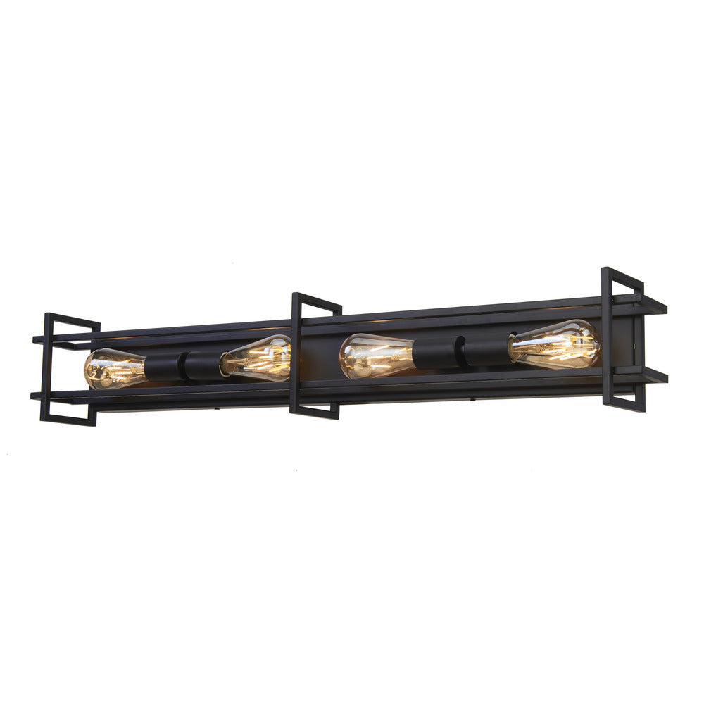Avista Korson 36&#34; 4- Light Black Vanity Wall Light