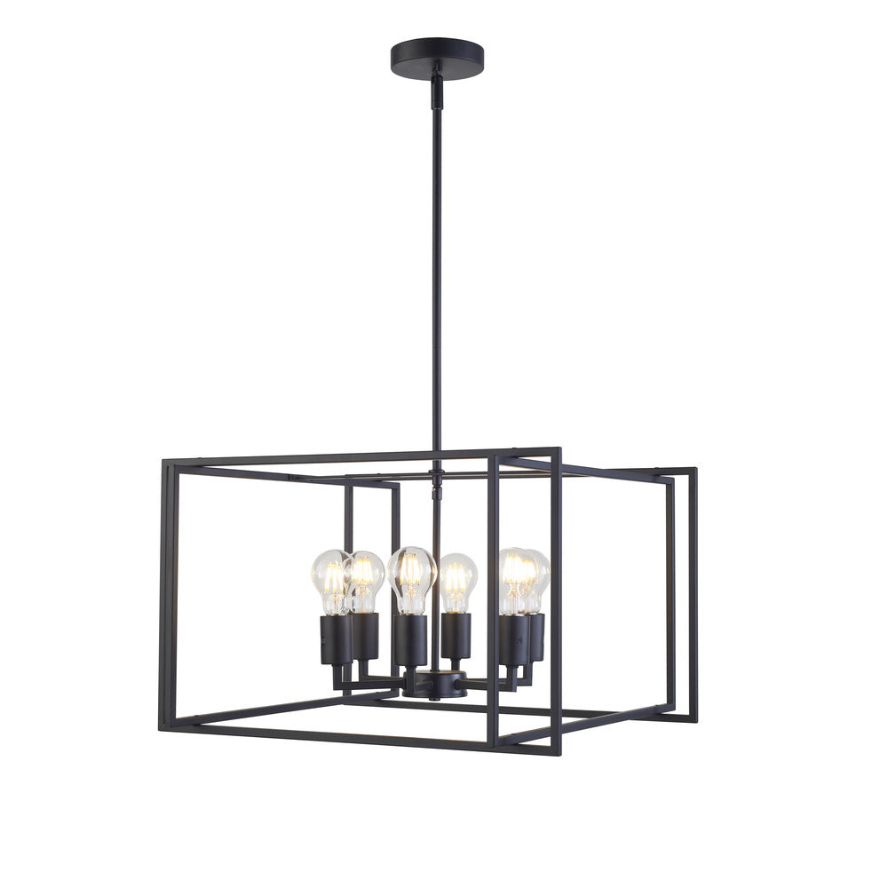 Avista Korson 21&#34; 6-Light Black Pendant