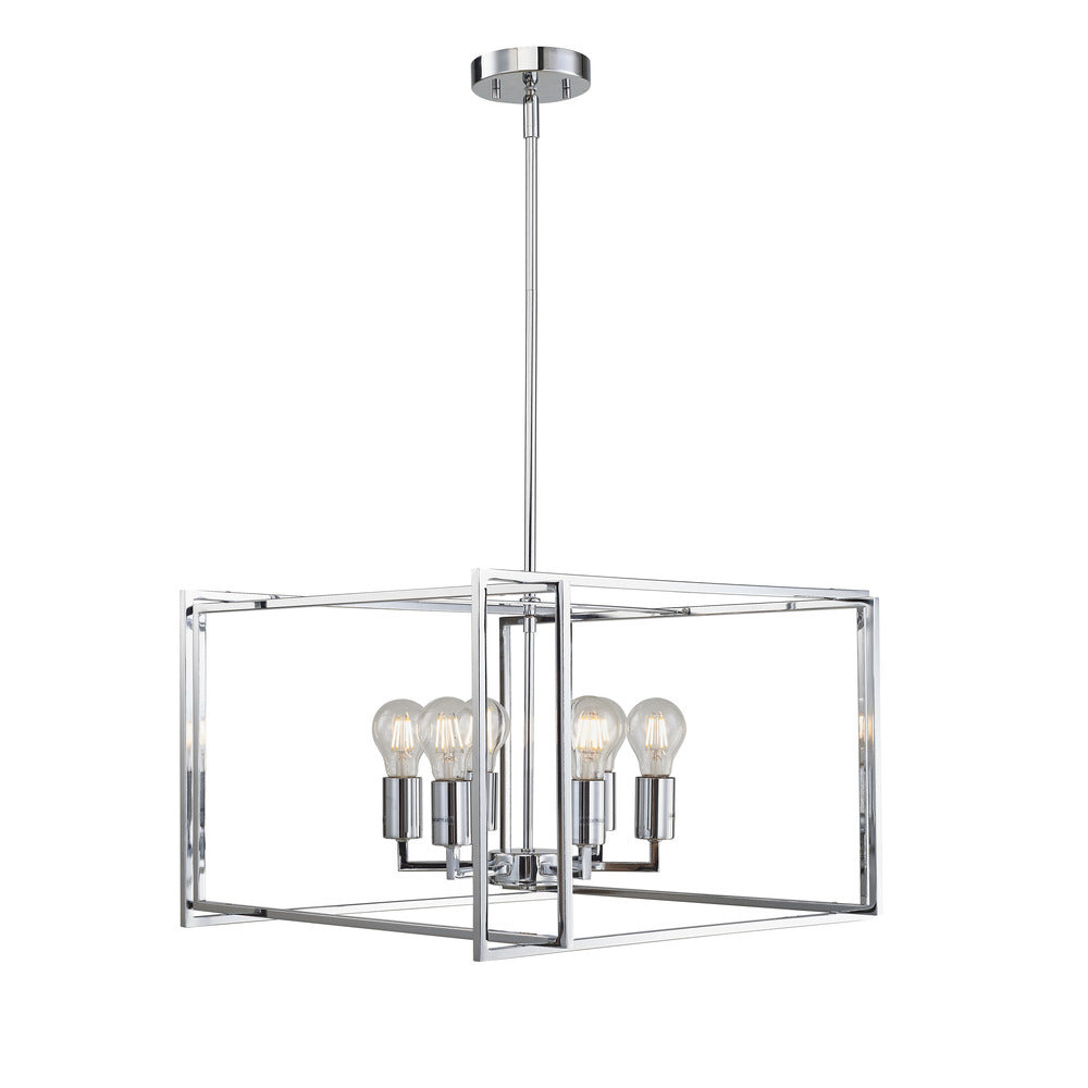 Avista Korson 21&#34; 6-Light Chrome Pendant