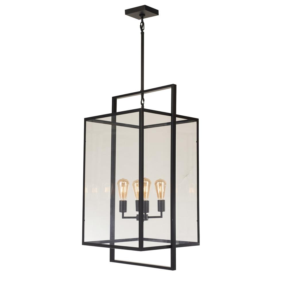 Avista Parkside 36&#34; 4-Light Black Pendent