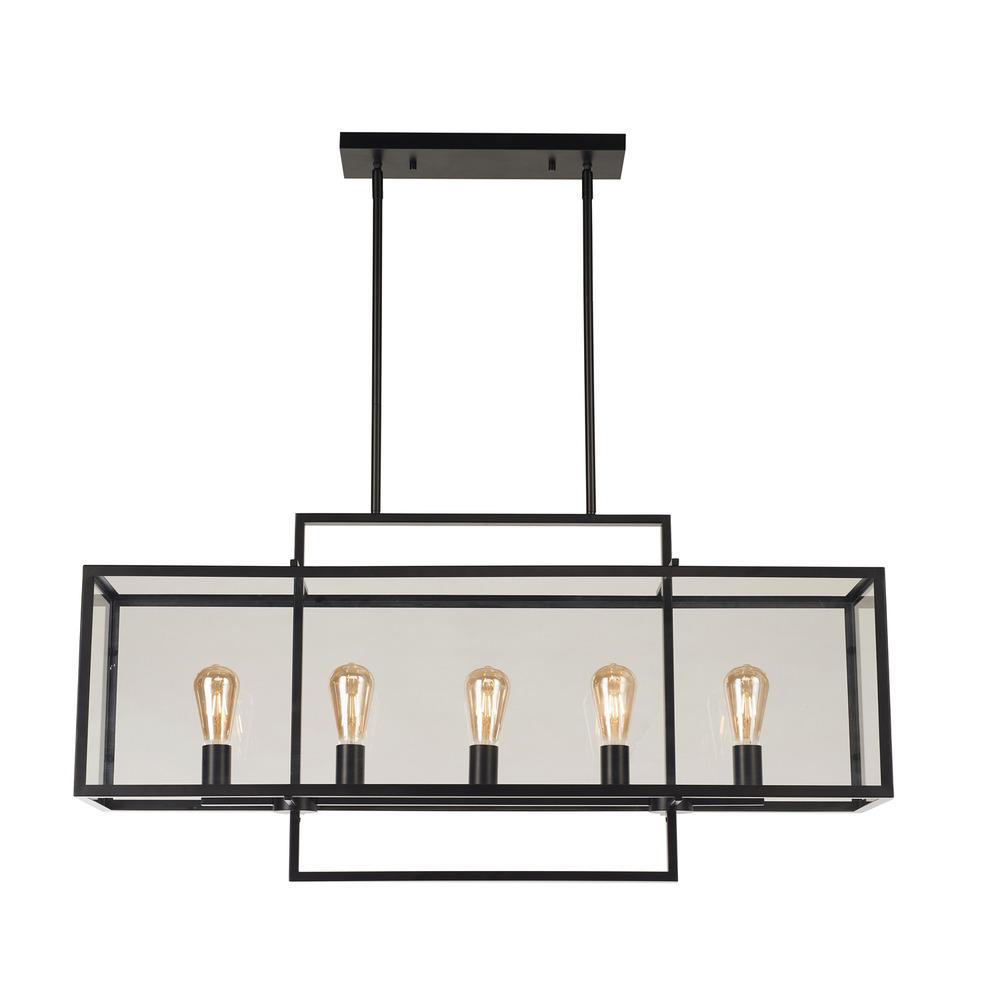 Avista Parkside 20&#34; 5-Light black Pendent