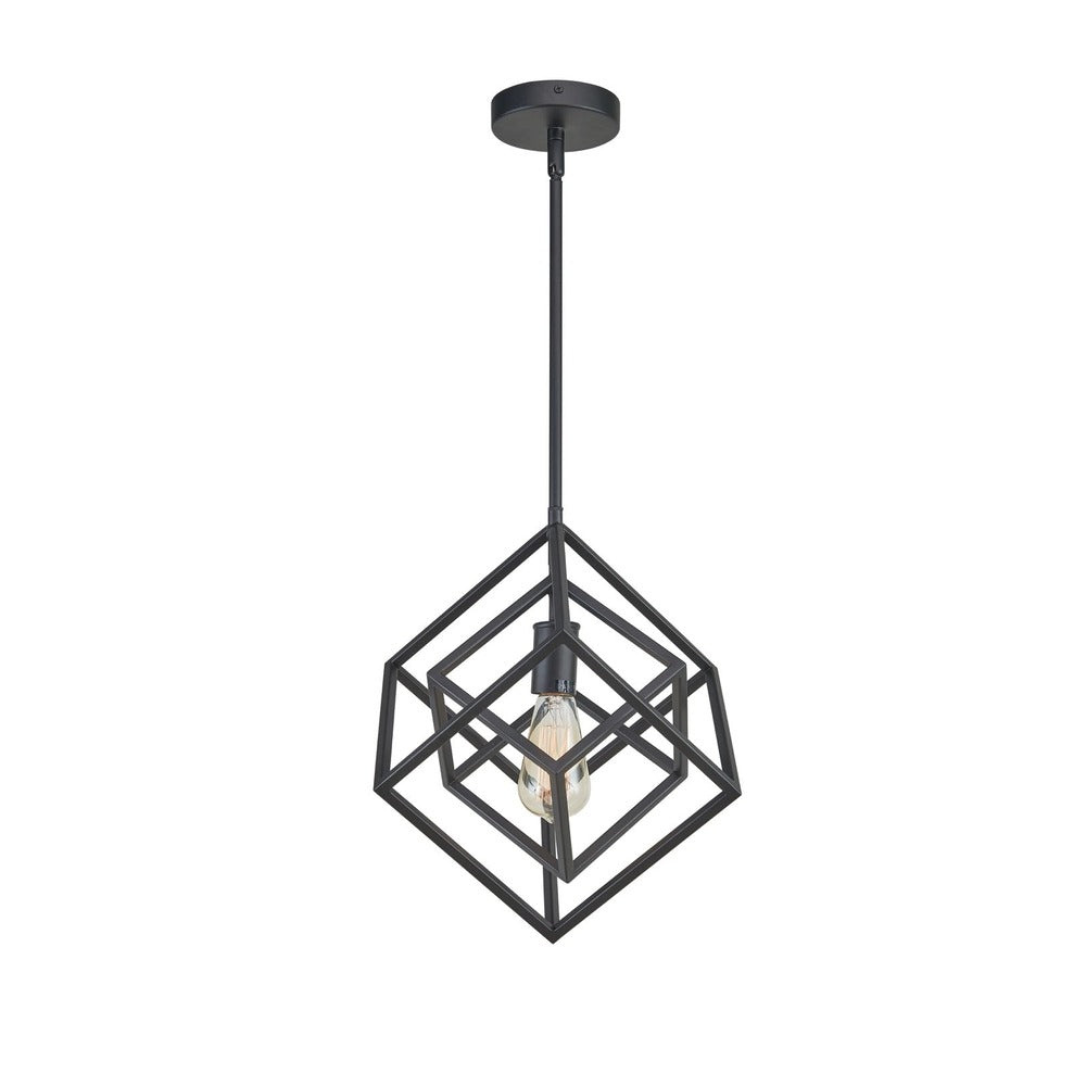 Avista Geometric 12&#34; Pendant Black
