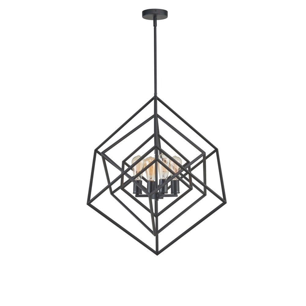 Avista Geometric 24&#34; Chandelier Black