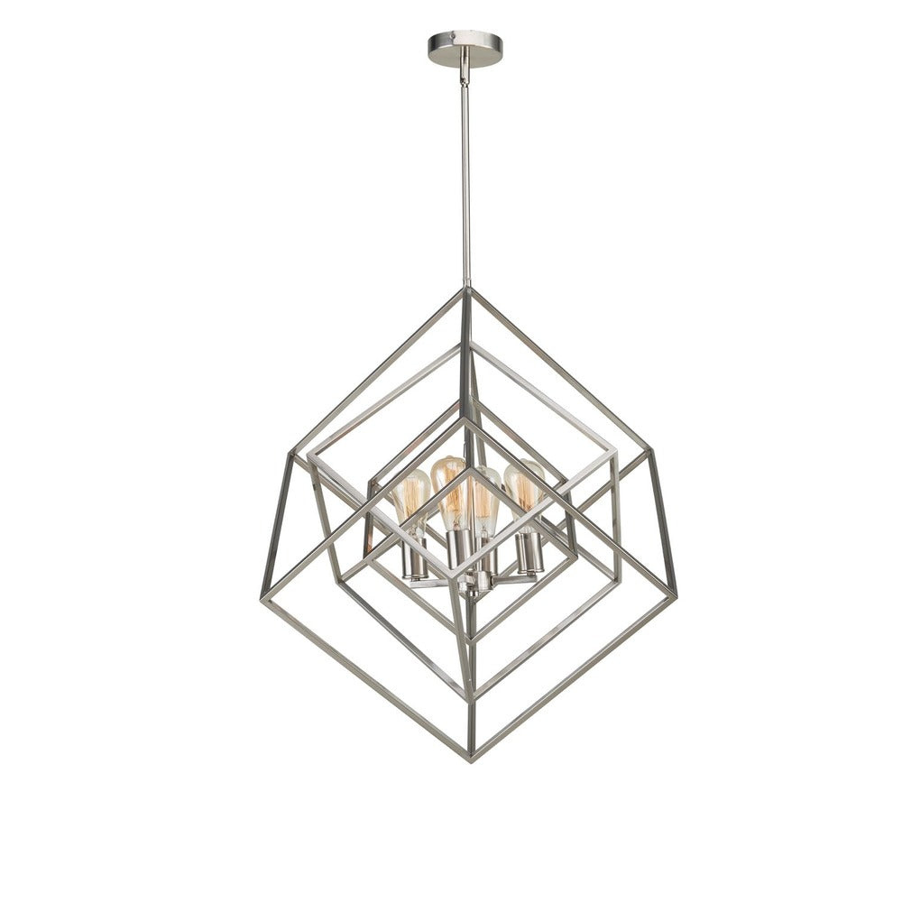 Avista Geometric 24&#34; Chandelier Brushed Nickel