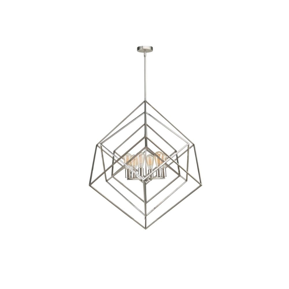 Avista Geometric 30&#34; Chandelier Brushed Nickel
