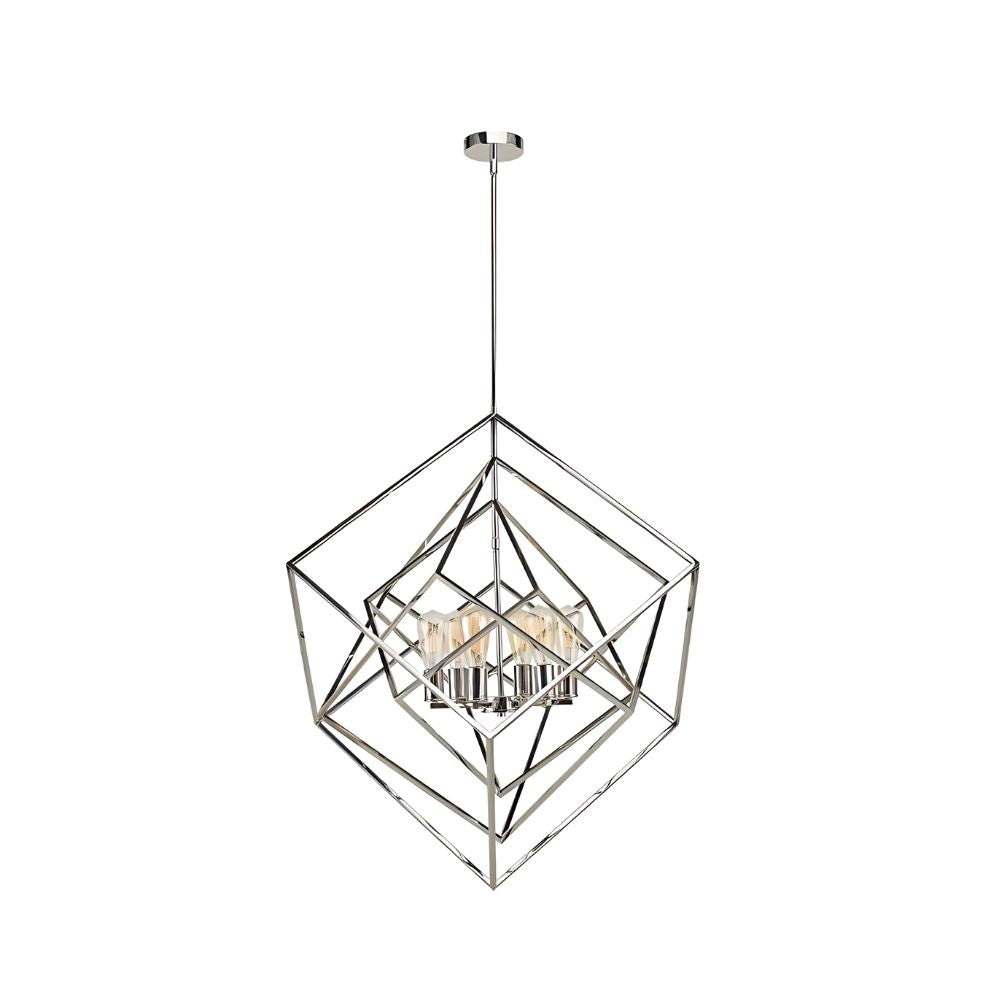 Avista Geometric 30&#34; Chandelier Polished Nickel