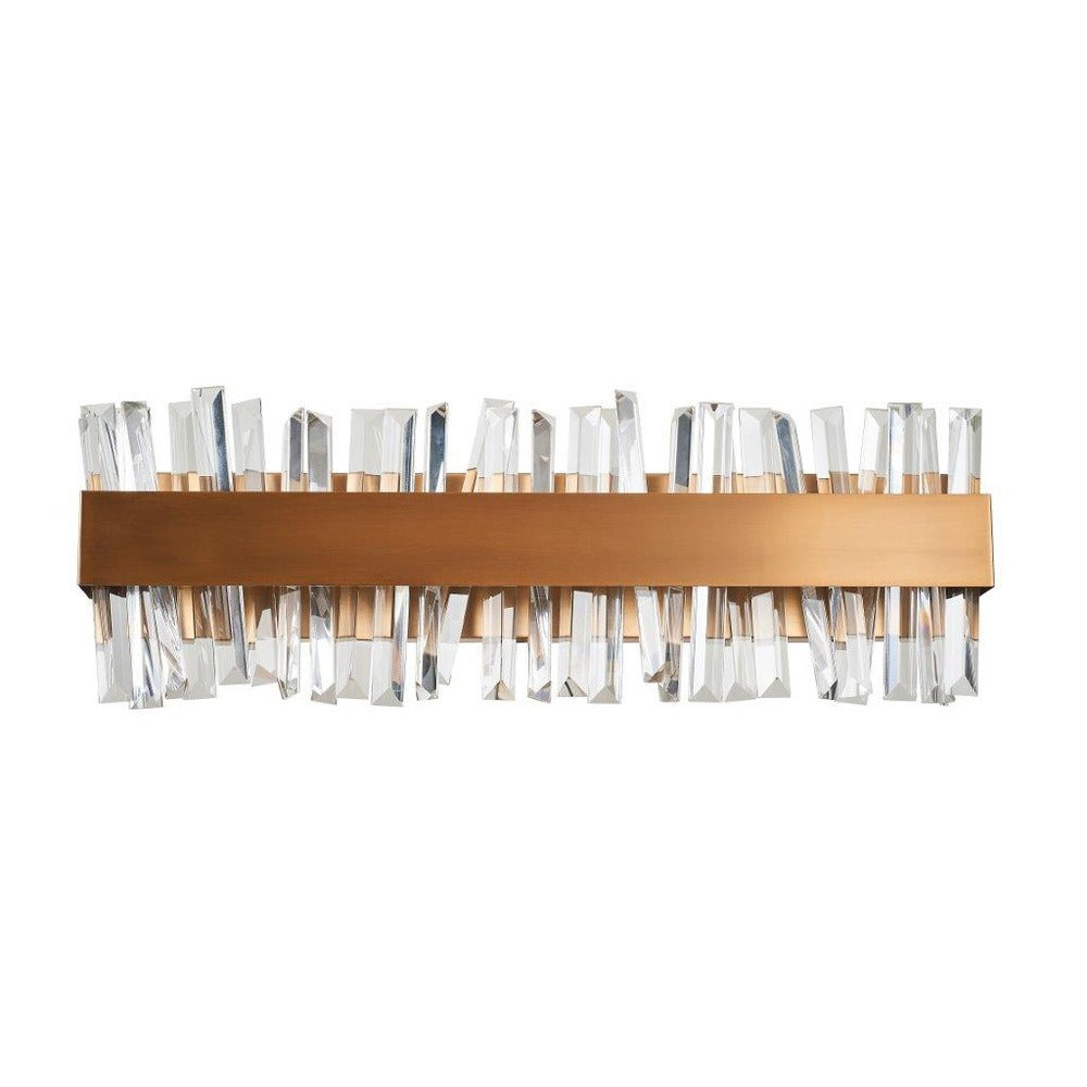 Avista Geo Vanity Wall Light 23&#34; Antique Brass -LED