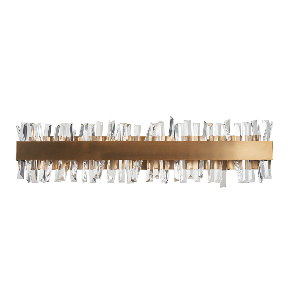 Avista Geo Vanity Wall Light 32&#34; Antique Brass -LED