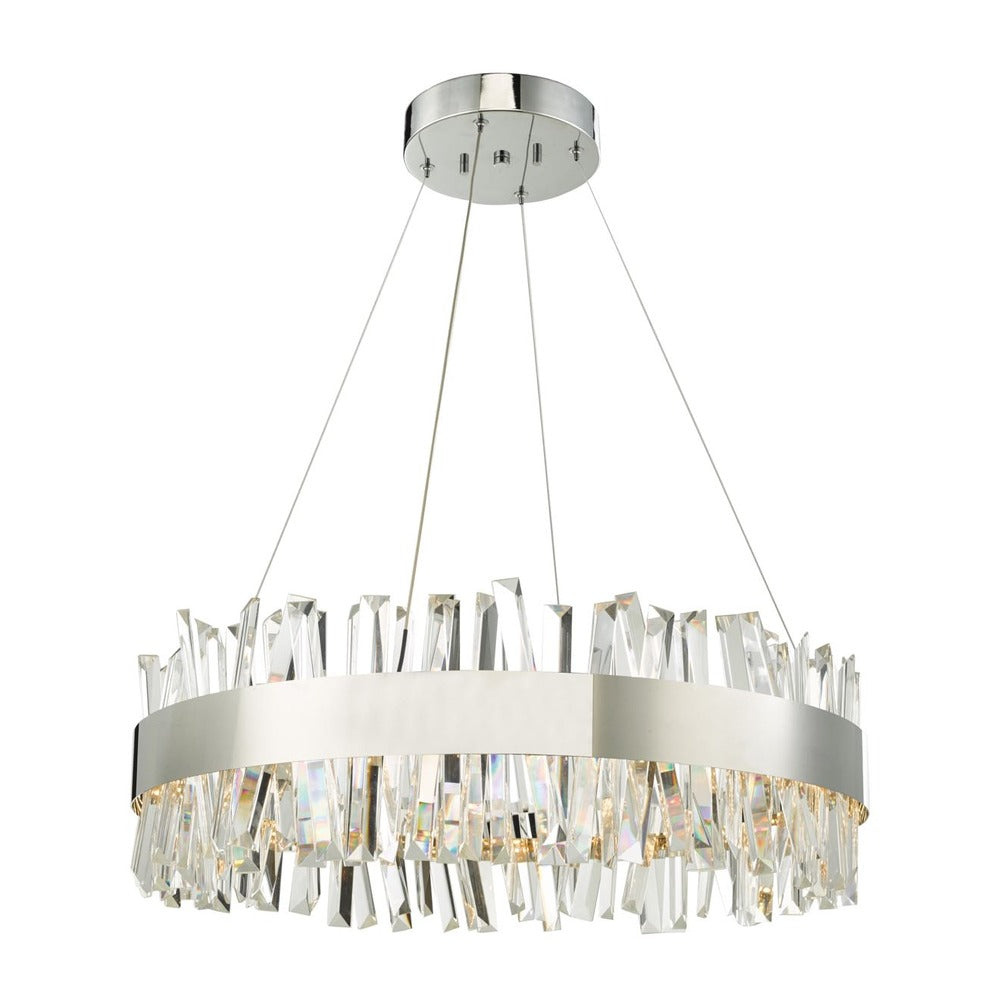 Avista Geo Chandelier 24&#34; Chrome-LED