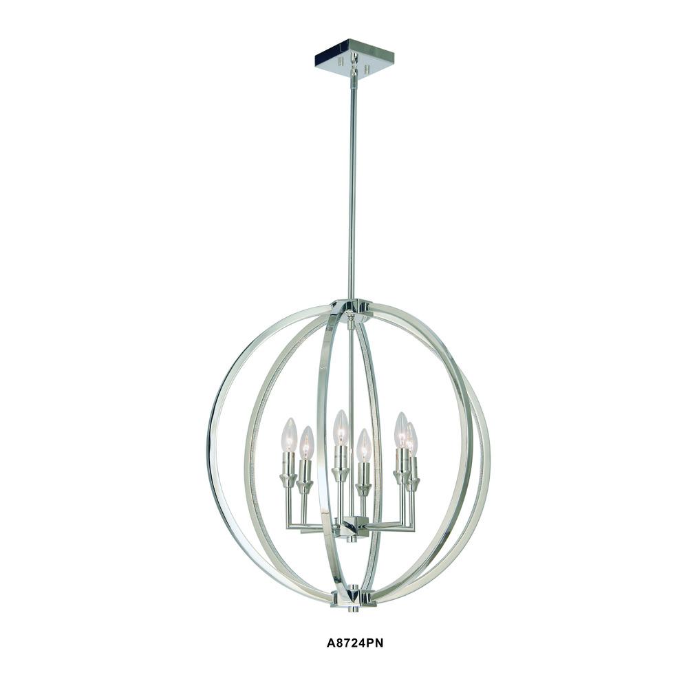 Avista Middleton 25&#34; Chandelier Polished Nickel