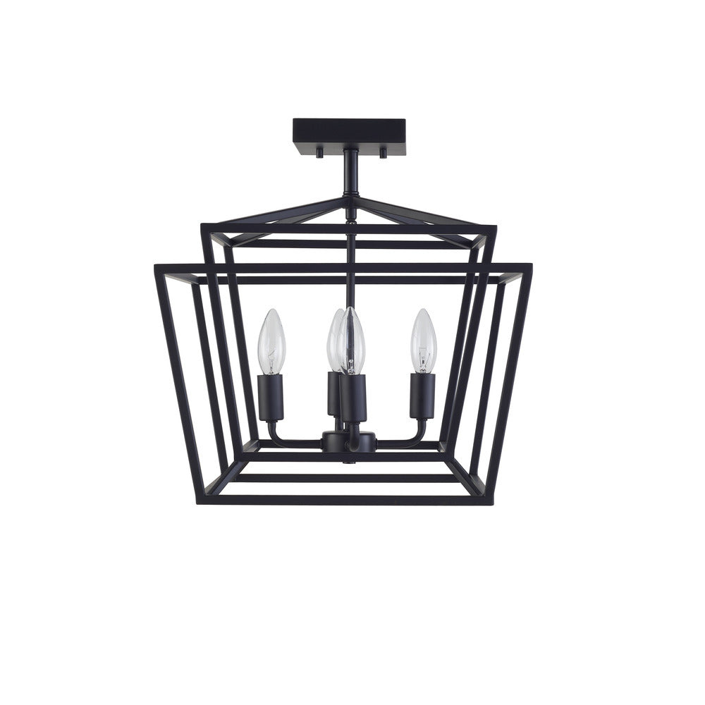 Avista Clarkson 17&#34; Semi-Flush Mount Black