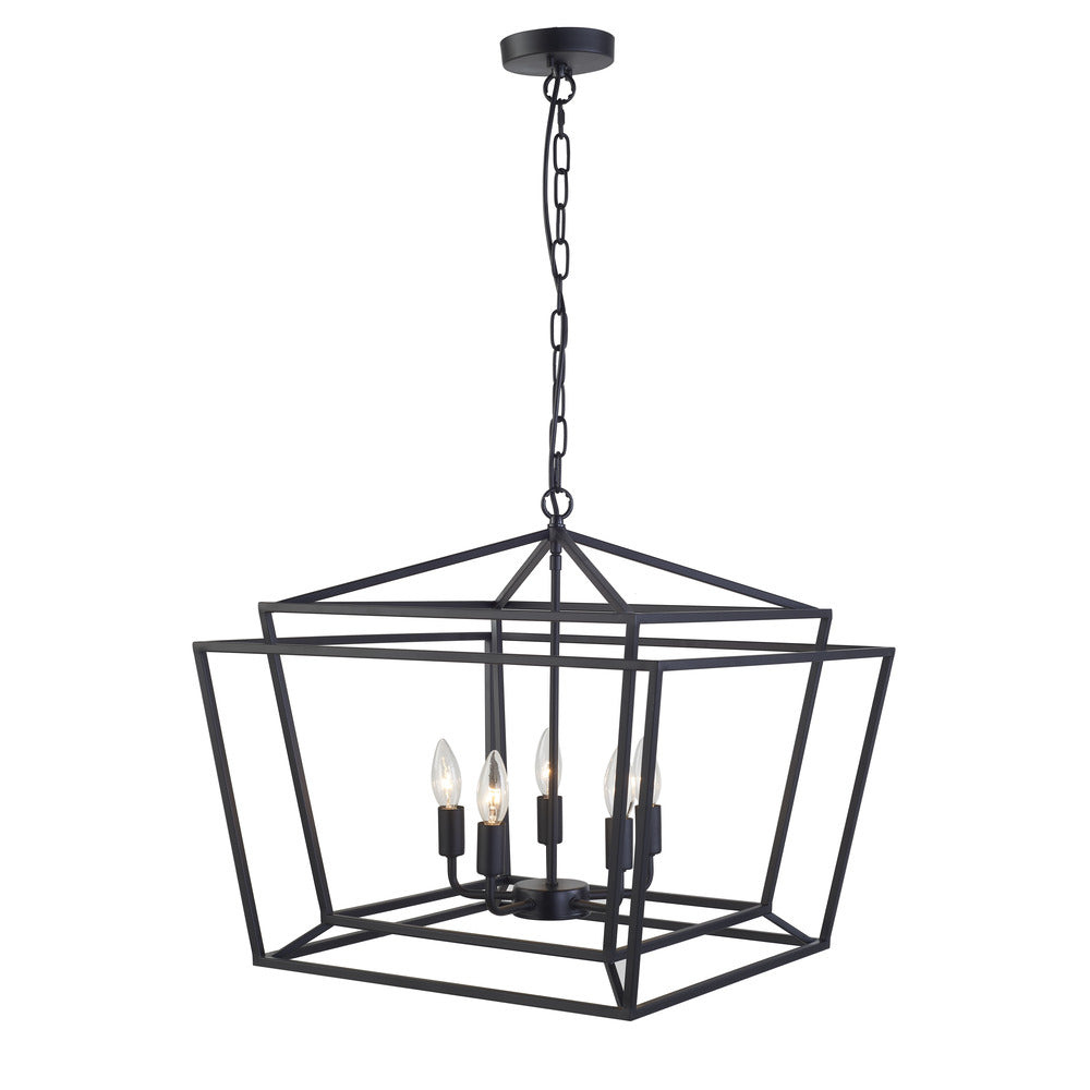 Avista Clarkson 20&#34; Chandelier Black