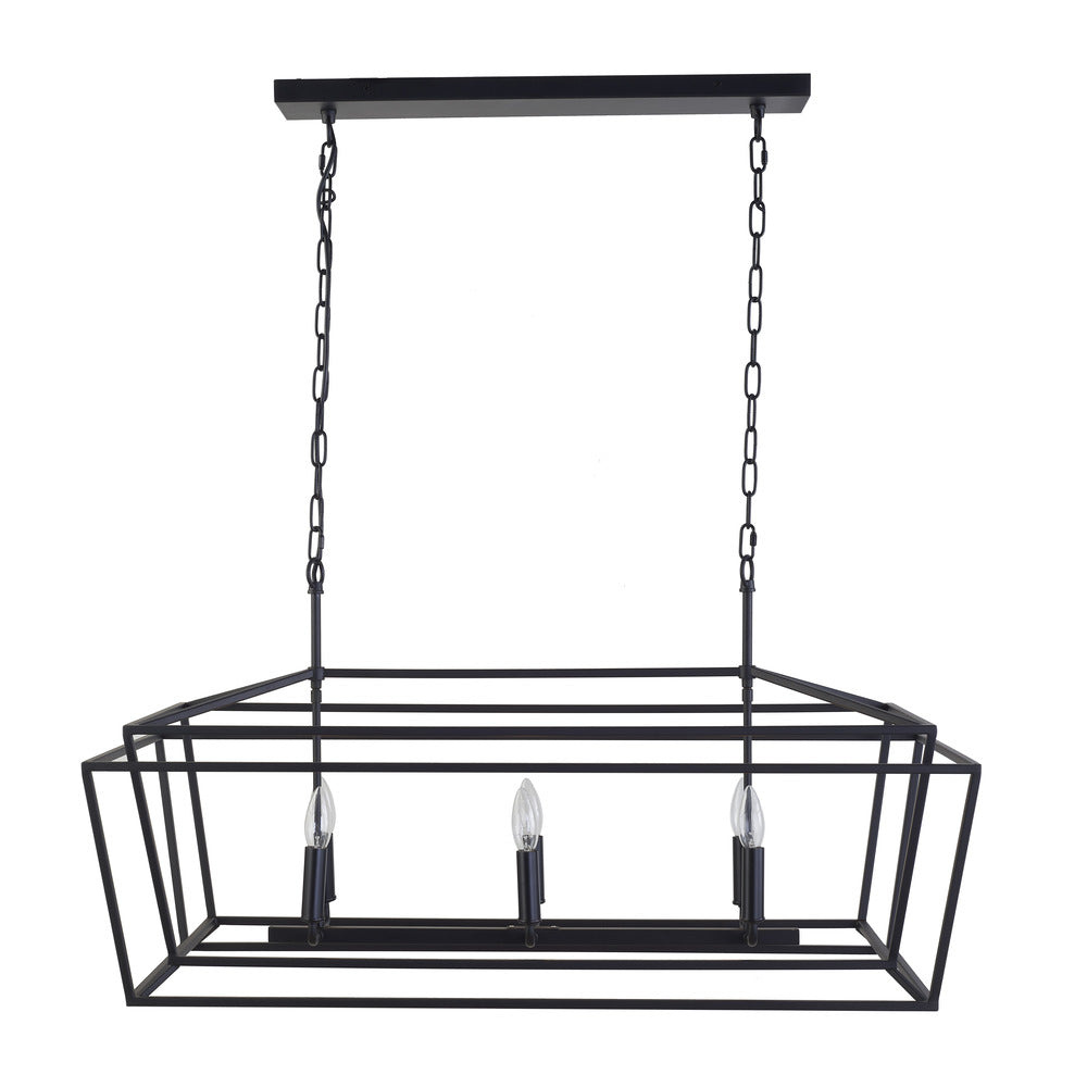 Avista Clarkson 20&#34;  Linear Chandelier Black
