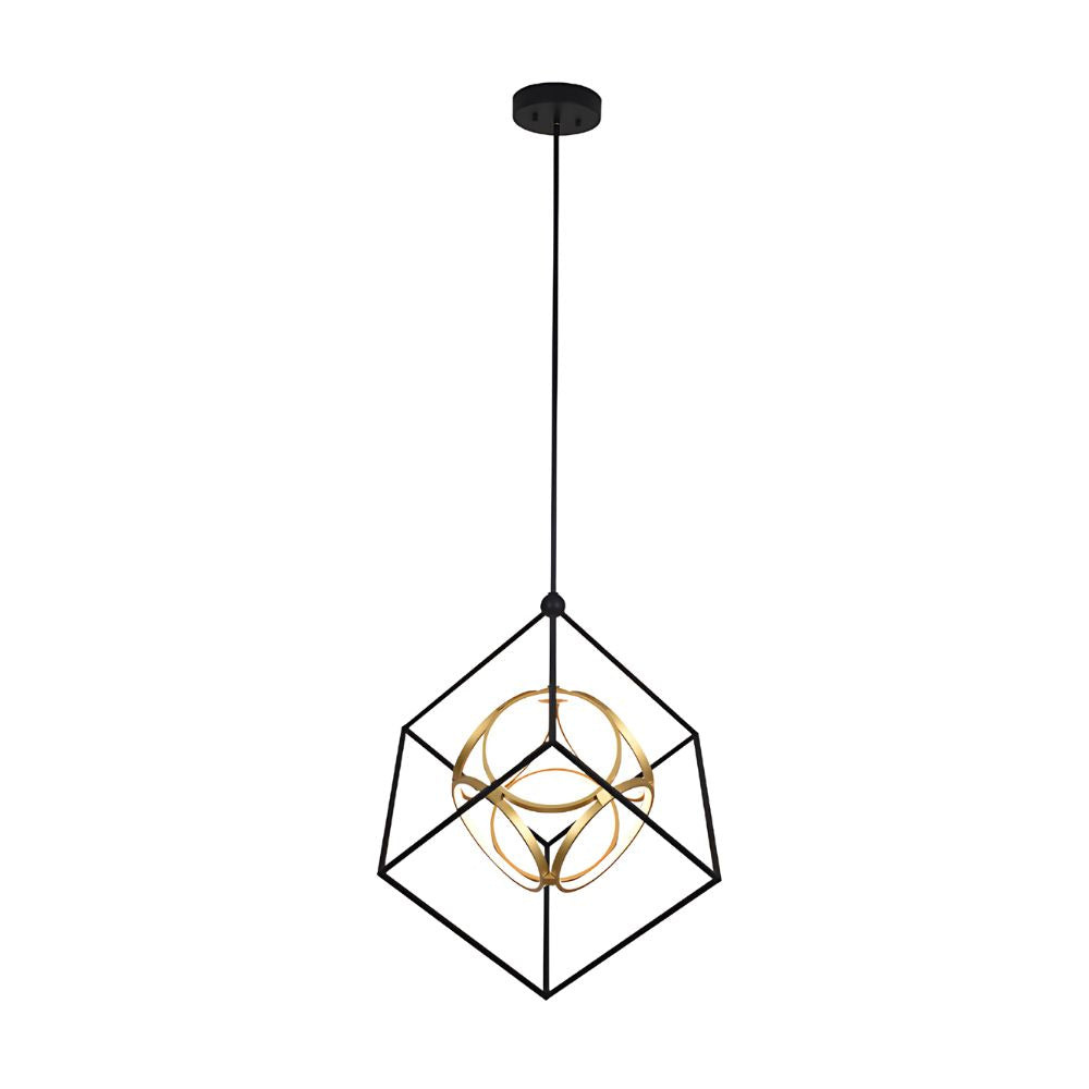Avista Uptown 38&#34; Chandelier Black & Gold-LED