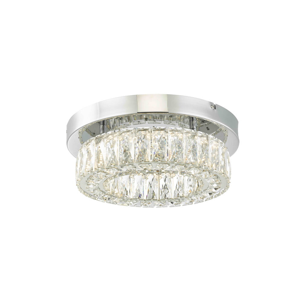 Avista Gem Flush Mount 15&#34; Circle Chrome -LED