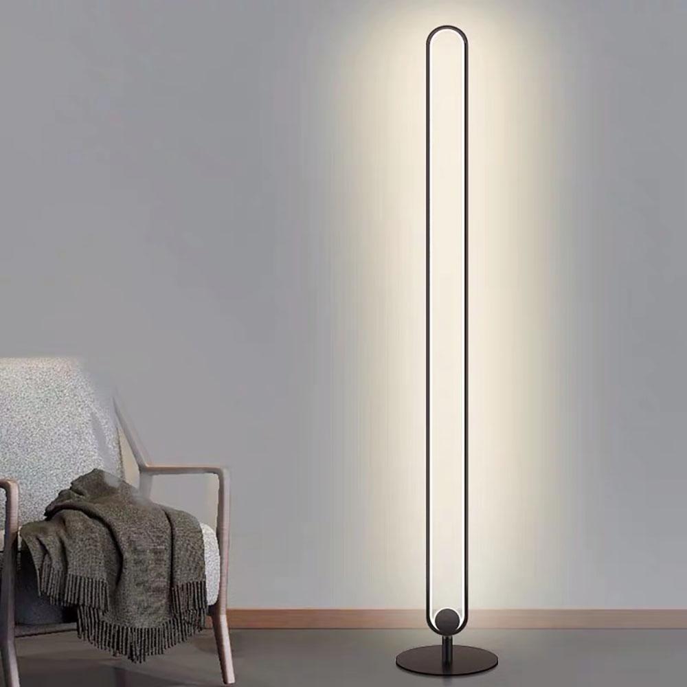 U shape Floor Lamp, Aluminum + PMMA, Dimmable, Lumens : 2000 Size: 53&#34; Color: 3500K Semi-Flush b