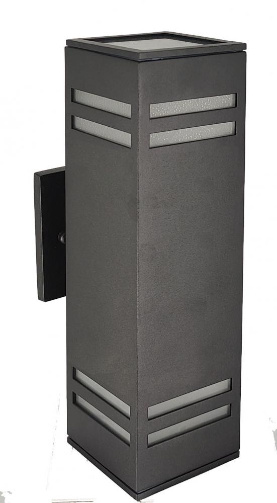 13.5&#34; Aluminium die casting E26 Outdoor Wall Lighting 2*60W Black