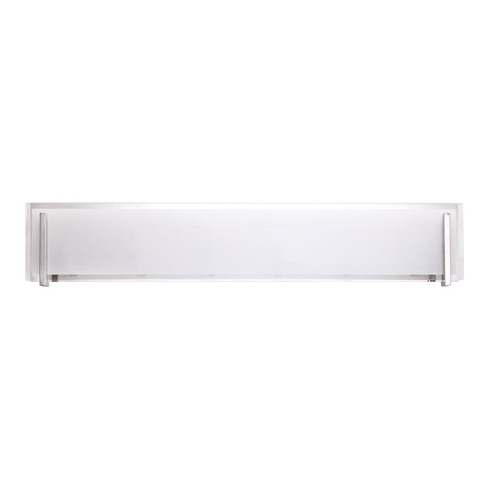 36&#34; 6X40WG9 Vanity Light in Chrome finish with white opal glass : Dimensions L35.8W3&#34;H5.8&#3