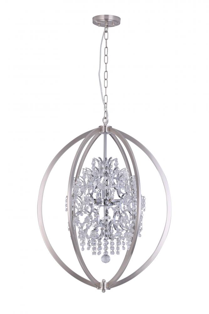 24&#34;, 9x50W G9 pendant in Satin Nickel finish