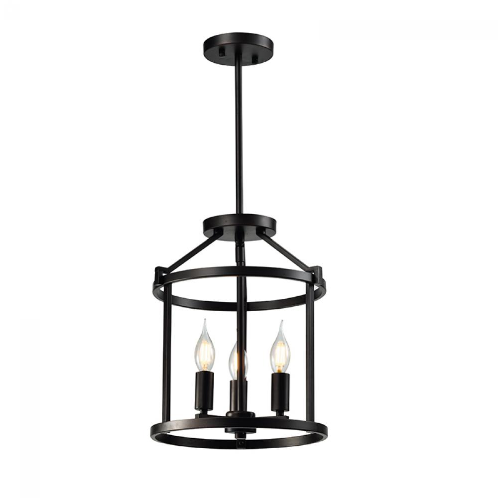 11&#34; 5X60W E12 Pendant in Black Finish