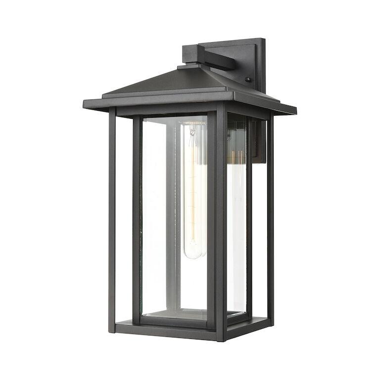 15&#34; Aluminium + Iron 1x60W Outdoor/Indoor Wall Light With Clear Glass