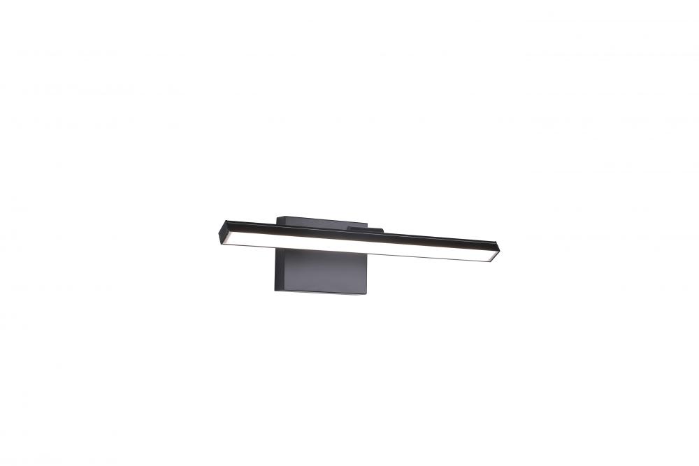 18&#34; 10W 1100LM 3CCT 3000K, 4000K, 5000K Vanity in Black finish with Adjustable Head