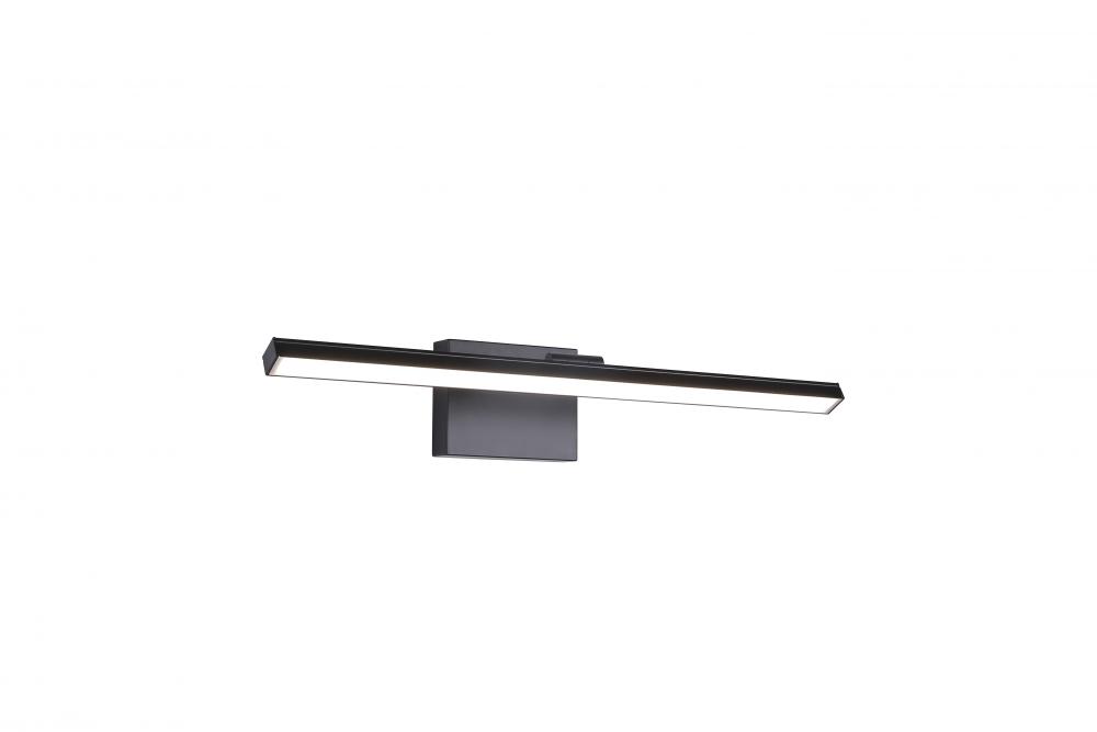 24&#34; 14.5W 1595LM 3CCT  Vanity in Black finish with Adjustable Head