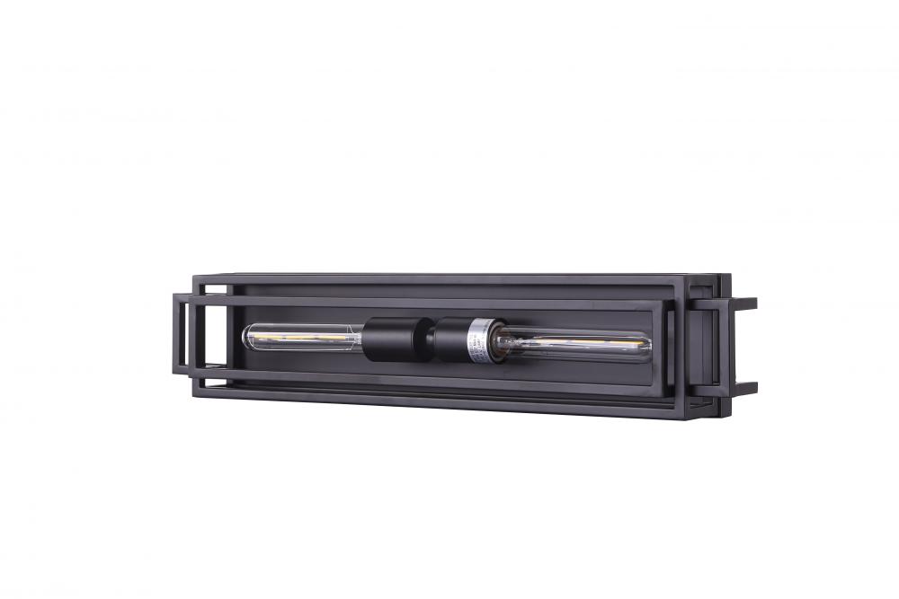 24&#34; 2x 60W E26 W rectangular Vanity light in black finish
