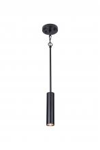 Lit Up Lighting LIT6731BK - 9" Long Cylindrical Pendant in Black finish with GU10 socket