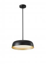 Lit Up Lighting LIT7632BK0GD-5CCT - 16", 24 W 5CCT Pendant (2700K, 3000K, 4000K, 5000K, 6000K ), initial lumens:2600LM delivered;240