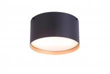 Lit Up Lighting LIT7811BK - 17" 3X60W E26 aluminum round flush mount with cast aluminum in black finish