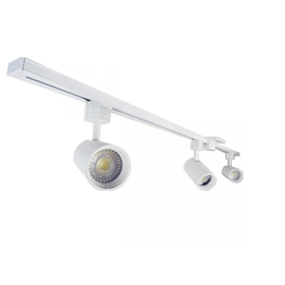 KIT PICCOLO TRACK HEAD 13W 120V 1000LM 3000K 40Â° BEAM ANGLE JTRK WHITE + 4FT JTRK WHITE