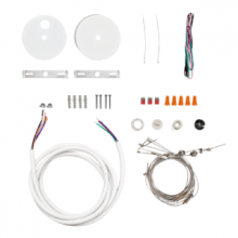 Stanpro (Standard Products Inc.) 70218 - 10FT AIRCRAFT CABLE KIT FOR LED STRIPS WITH 5-WIRE POWER FEED AND 2 CANO PIES - WHITE