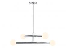 Savoy House Meridian CA M100133CH - 4-Light Chandelier in Chrome