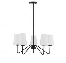 Savoy House Meridian CA M10060MBK - 5-Light Chandelier in Matte Black