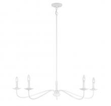 Savoy House Meridian CA M10085BQW - 5-Light Chandelier in Bisque White